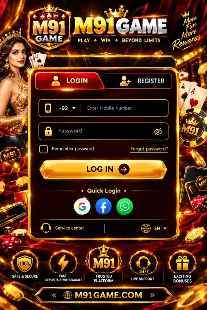 M91 game login and register image