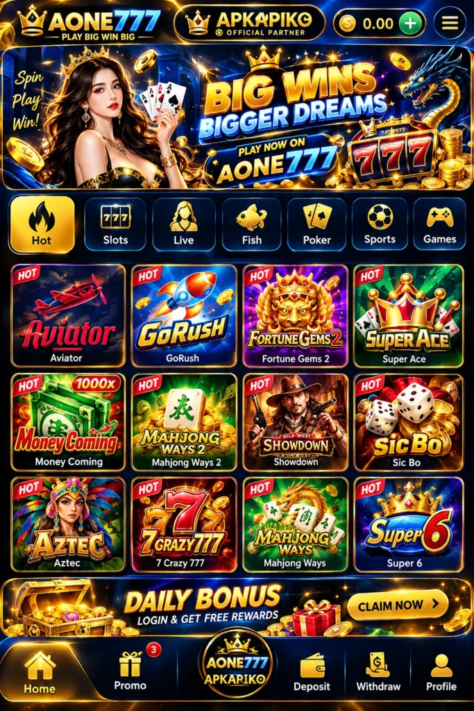 AONE777 Game Home Image