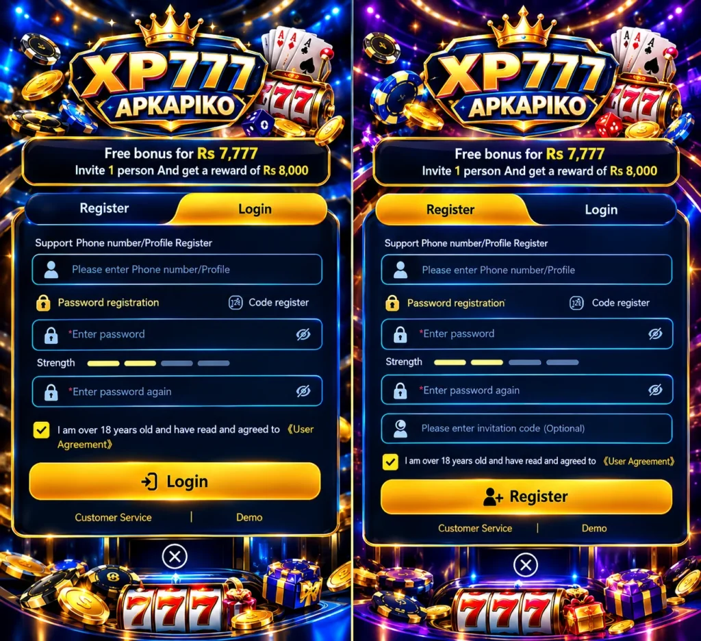XP777 Game login and register Image