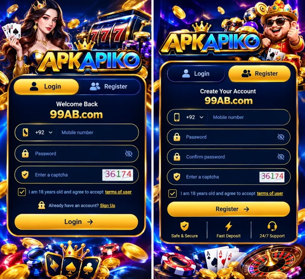 99AB Game login and register image