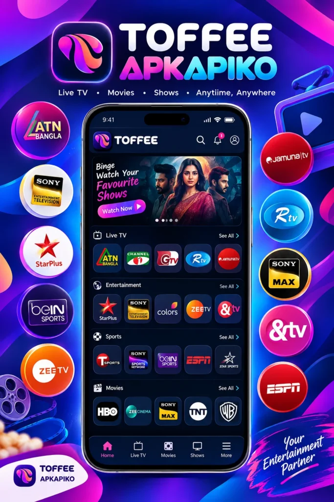 Toffee APK home image 