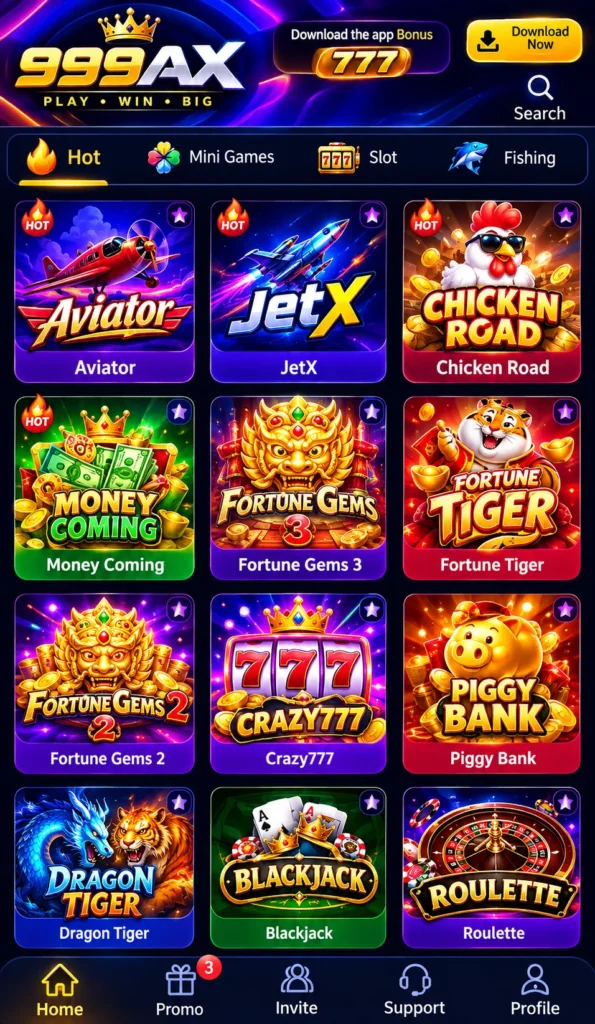 999AX Game home Image