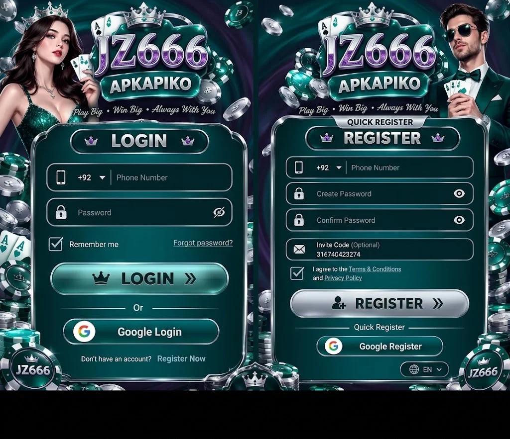 JZ666 Game login and register image