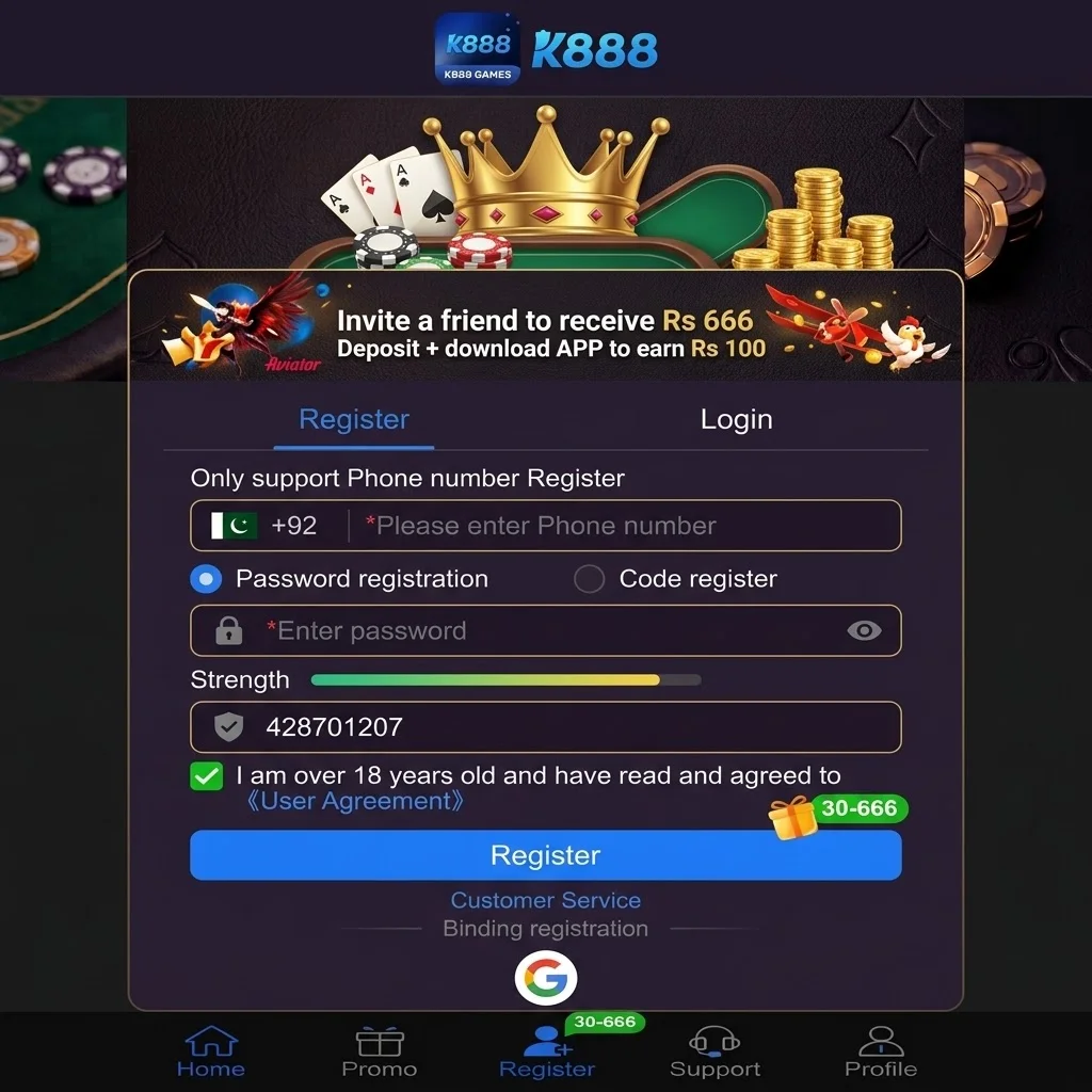K888 Game login And Register image