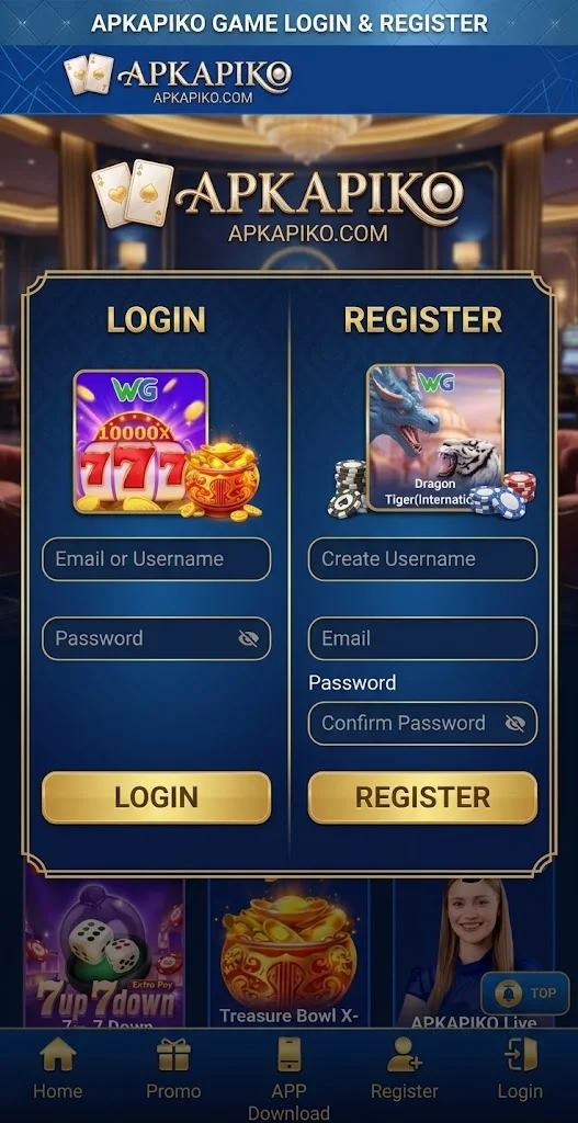 UP786 Game login and register image